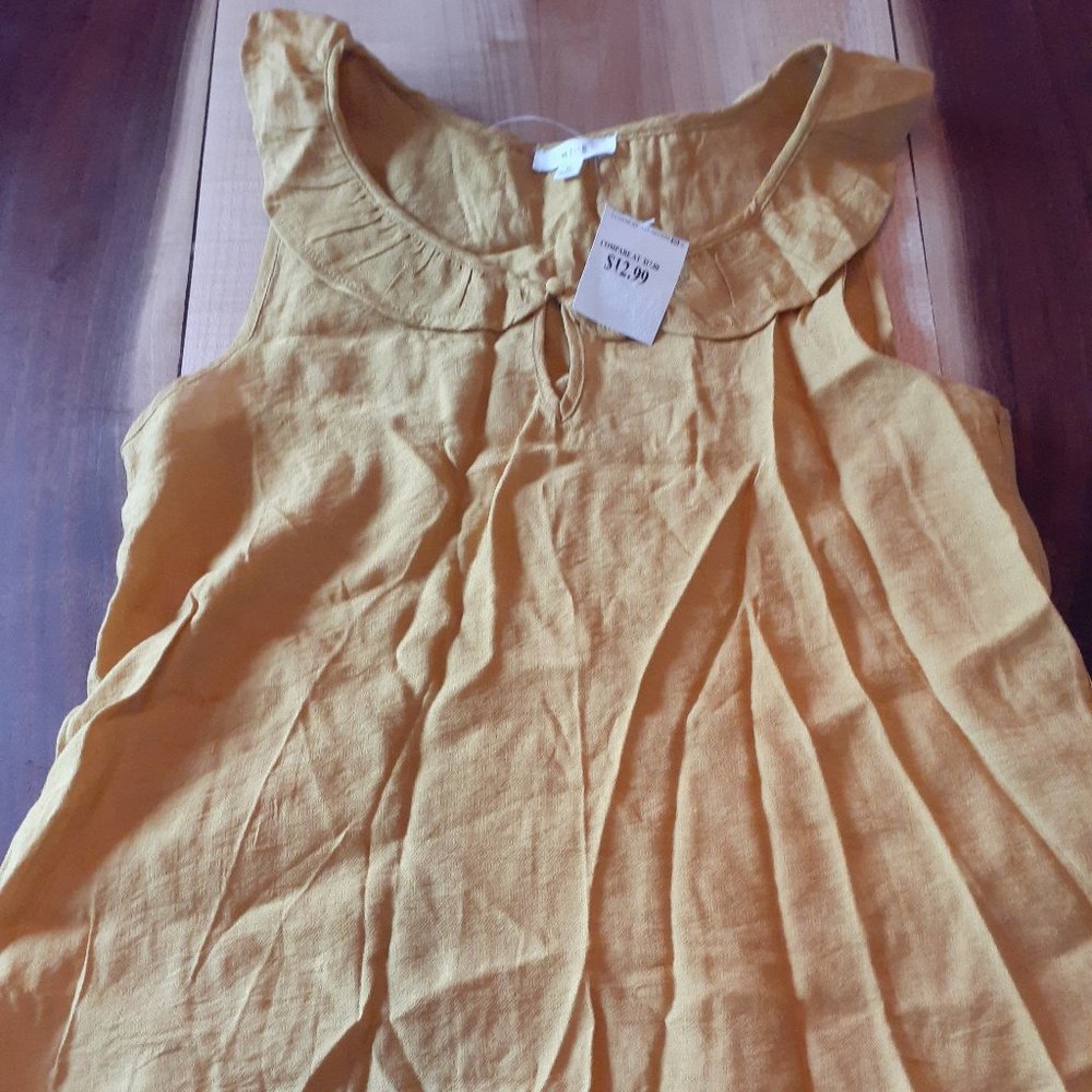 Mustard yellow tank top medium